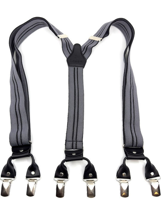 Legend Accessories Suspenders Printed Gray