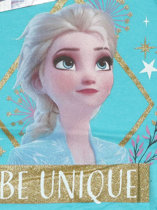 Disney Детска пижама Лятна Тюркоазен Frozen