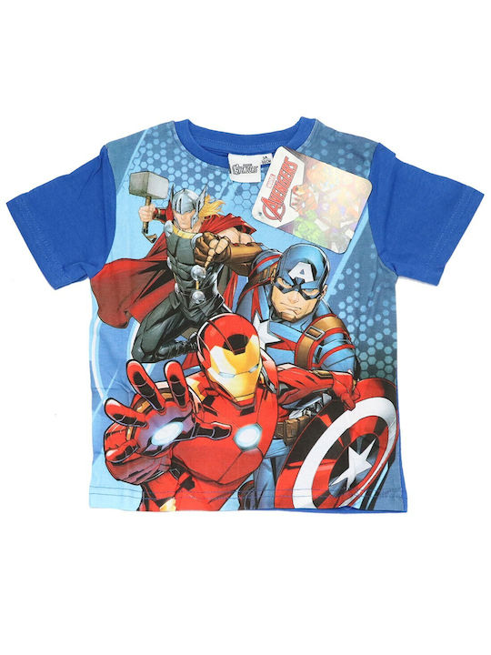 Marvel Set Top & Bottom Kids Summer Cotton Pyjamas Blue