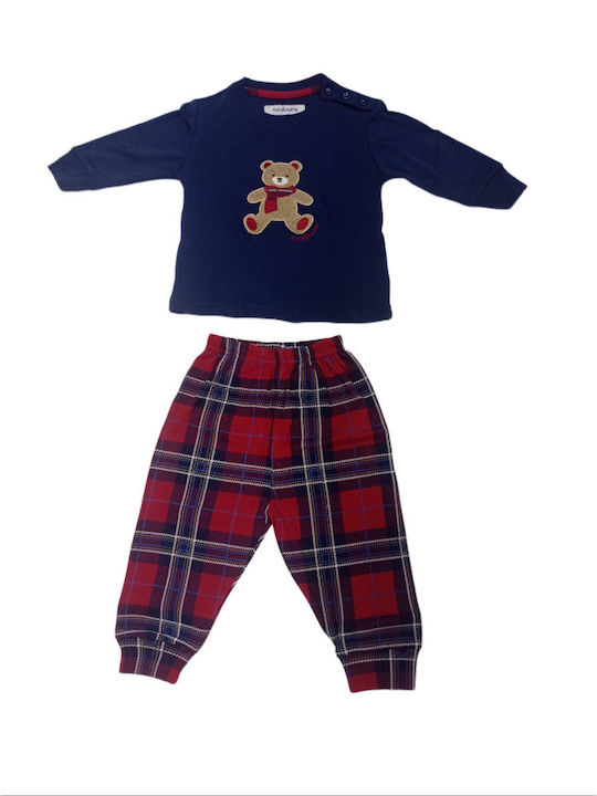 Noidinotte Set Top & Bottom Kids Winter Pyjamas Blue