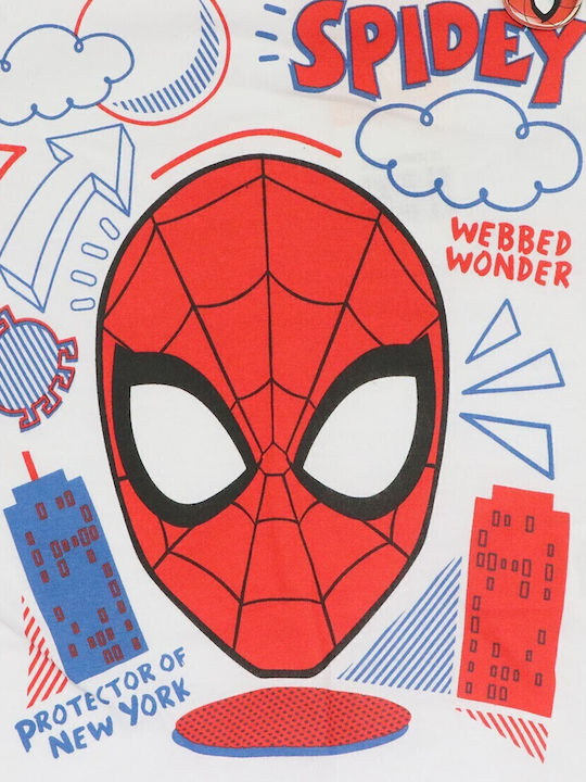 Marvel Pijama pentru copii De vară Albă