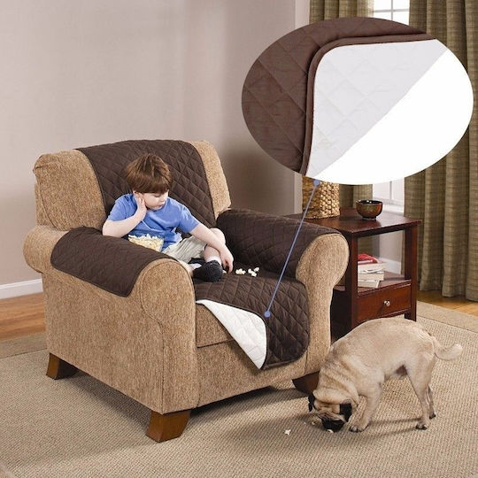 Brown Armchair Elastic Cover 70x165cm Brown Armchair Elastic Cover 70x165cm
