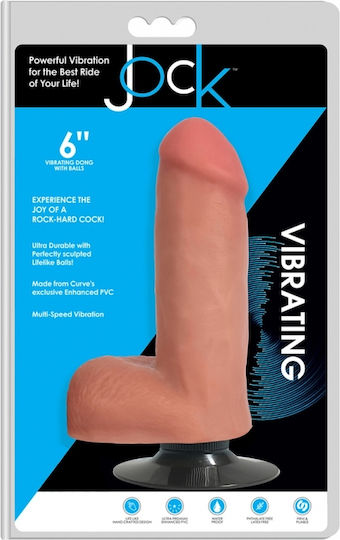 Curve Toys Vibrating Ρεαλιστικός Δονητής 15cm Flesh