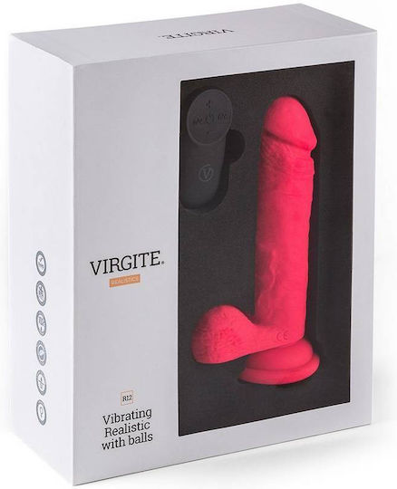 Virgite Realistic Vibrator cu Telecomandă Roz