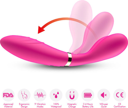 Kinksters Δονητής Μασάζ 19cm Ροζ