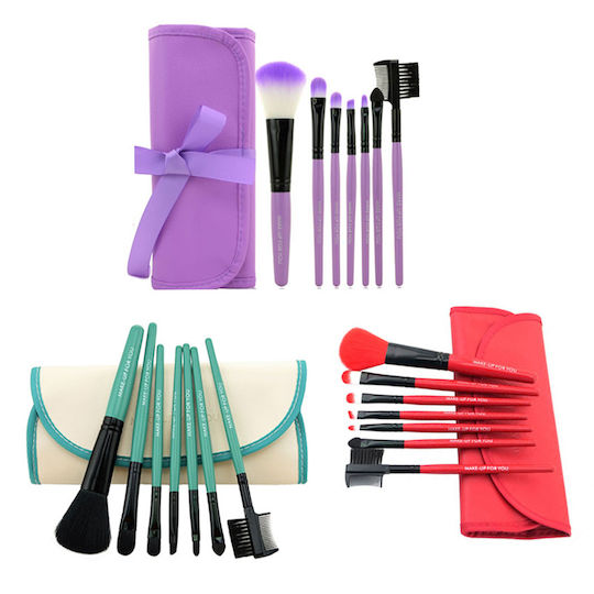 Professional Set with Makeup Brushes made of Synthetic Hair 7pcs