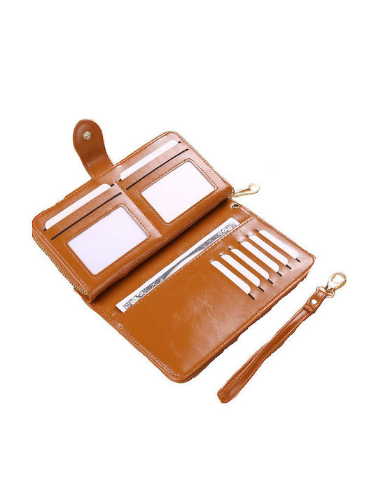 Large Women's Wallet Classic Tabac Brown