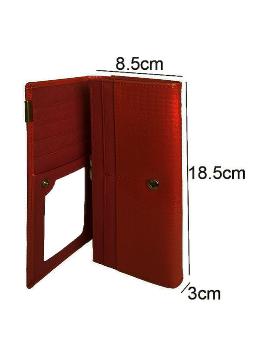 Large Leather Women's Wallet Classic Red