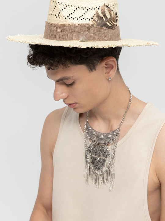 Aristoteli Bitsiani Men's Hat Fedora Beige
