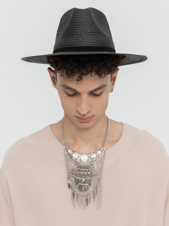 Aristoteli Bitsiani Men's Hat Fedora Black
