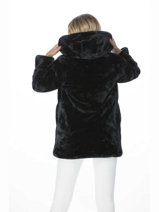 RichgirlBoudoir Women's Long Fur Black