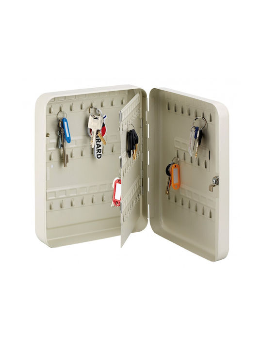 Thirard Wall Key Hook Metallic 93 Hooks With Lock 30x24x7.5cm