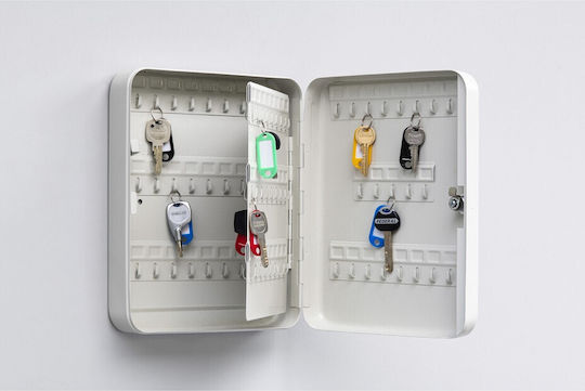 Thirard Wall Key Hook Metallic 93 Hooks With Lock 30x24x7.5cm