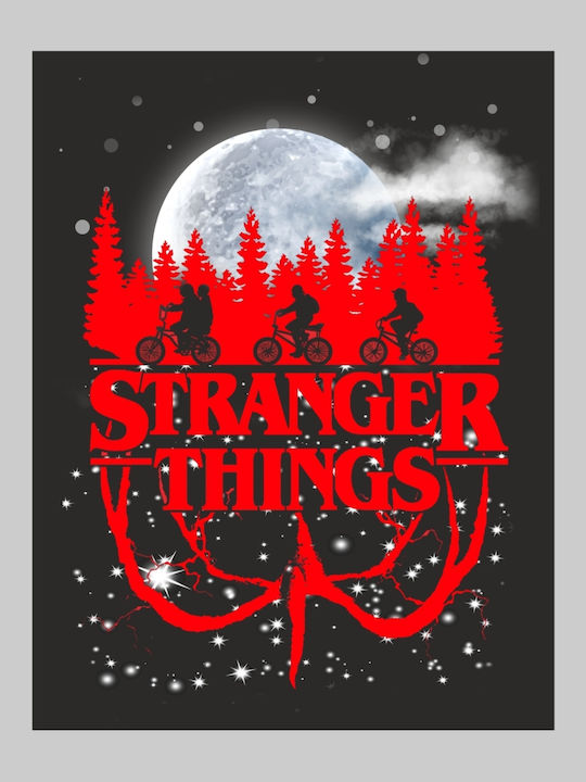 Παιδικό T-shirt Μαύρο Stranger Things