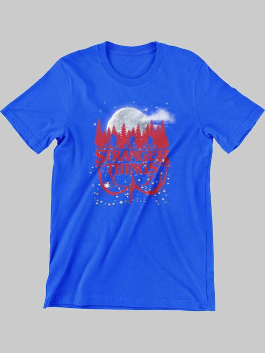 Kinder-T-Shirt Blau Stranger Things