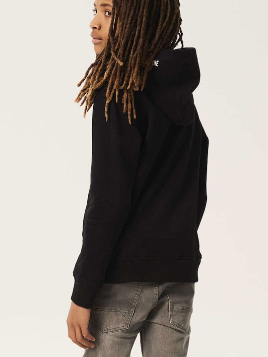 Kids Sweatshirt with Hood and Pockets Black