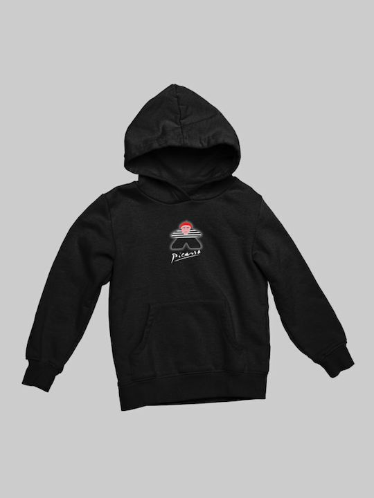 TKT Kinder Sweatshirt mit Kapuze und Taschen Schwarz