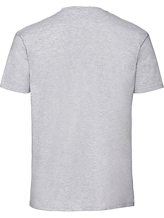 Fruit of the Loom Ringspun Premium T Ανδρικό Διαφημιστικό T-shirt Κοντομάνικο σε Γκρι Χρώμα Fruit of the Loom Ringspun Premium T Ανδρικό Διαφημιστικό T-shirt Κοντομάνικο σε Γκρι Χρώμα