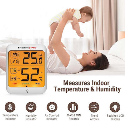 Thermo Pro Indoor Thermometer & Hygrometer Tabletop