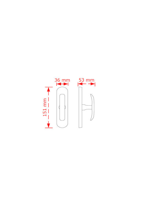 Viobrass Window Latche on Plate Silver 20