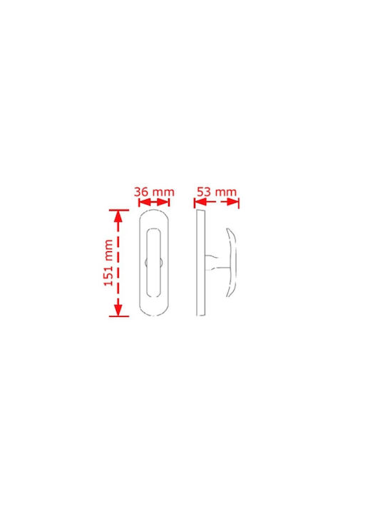 Viobrass Window Latche on Plate Bronze 20