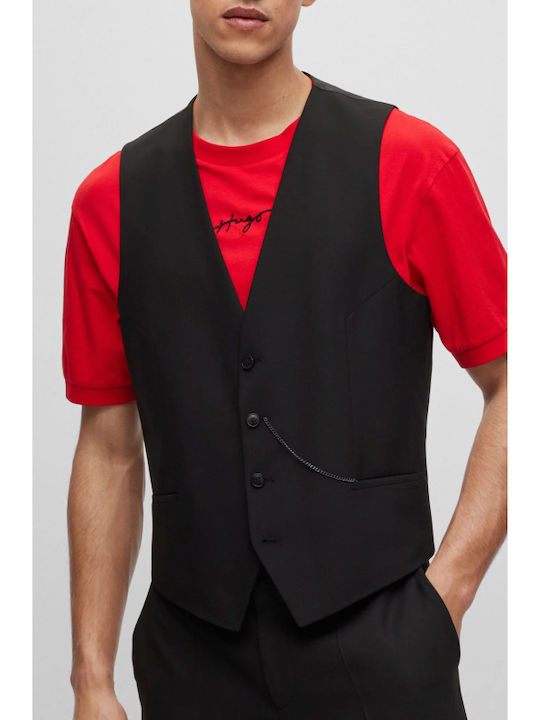 Henry Getlin Men's Winter Suit with Vest Black.