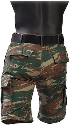 Survivors Military Shorts Greek Camouflage in Khaki Color 00609