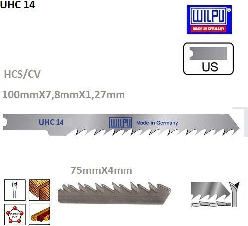 Wilpu 10980 Λάμες για Ξύλο 100mm 5τμχ