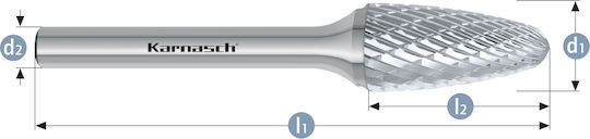 Karnasch Cutter Bit Carbide 12mm x 25mm