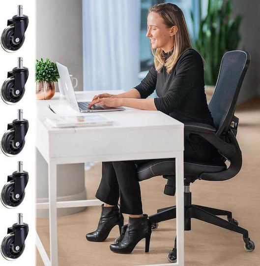 Factory Caster For Office Chair Plastic 5 Pieces Black