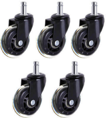 Factory Caster For Office Chair Plastic 5 Pieces Black