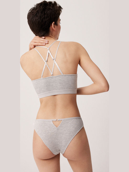 Ysabel Mora Women's Bralette Bra Gray
