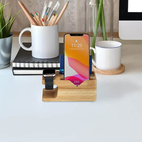 Relaxdays Desk Stand for Mobile Phone in Beige Colour