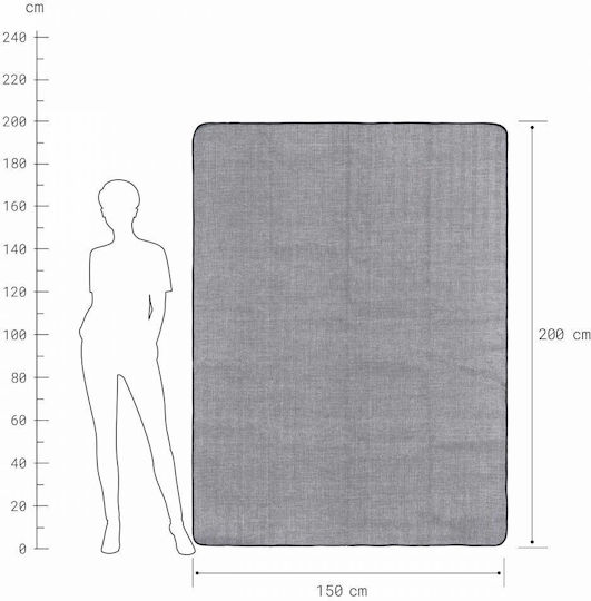 Butlers Κουβέρτα Πικ Νικ 150x150cm σε Γκρι χρώμα