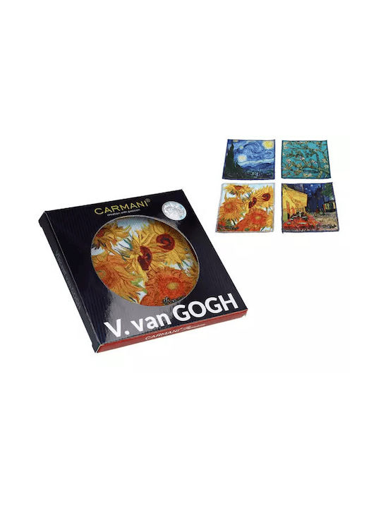 Carmani Σουβέρ Στρογγυλό Υφασμάτινο με Βάση Ασημί 10.5cm 4τμχ Carmani Σουβέρ Στρογγυλό Υφασμάτινο με Βάση Ασημί 10.5cm 4τμχ