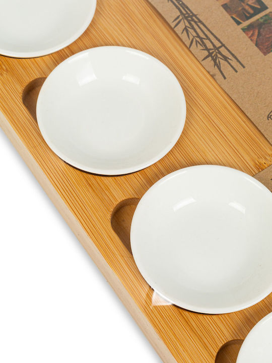 General Trade Wooden Dessert Divided Serving Tray with 4 Slots White 30x20x3cm General Trade Wooden Dessert Divided Serving Tray with 4 Slots White 30x20x3cm