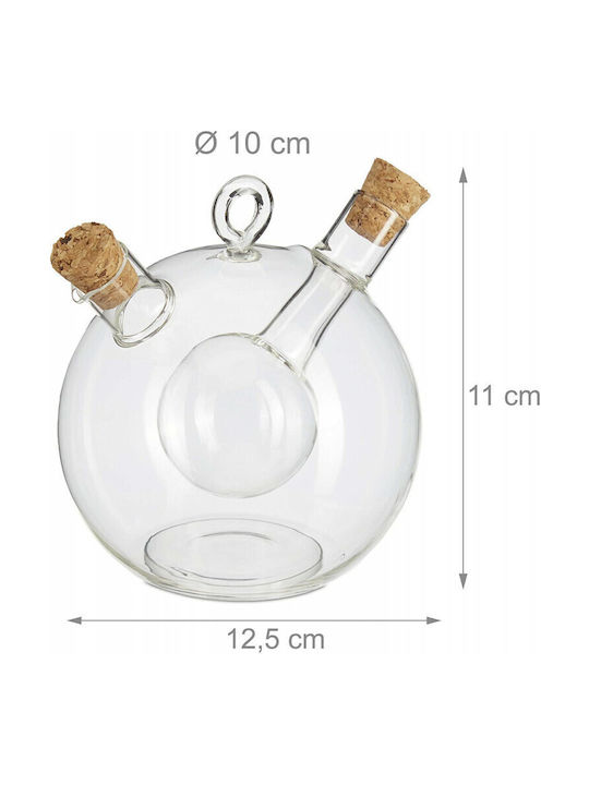 Relaxdays Δοχείο Λαδιού Γυάλινο με Ροή 375ml