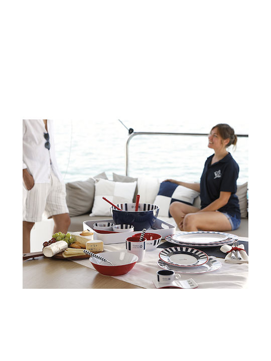 Marine Business Melamine Salad Bowl with Salad Spoons Multicolour 27.5x27.5cm 3pcs