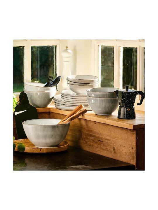 Butlers Henley Serving Bowl Cereal Round Ceramic Gray with Diameter 17cm