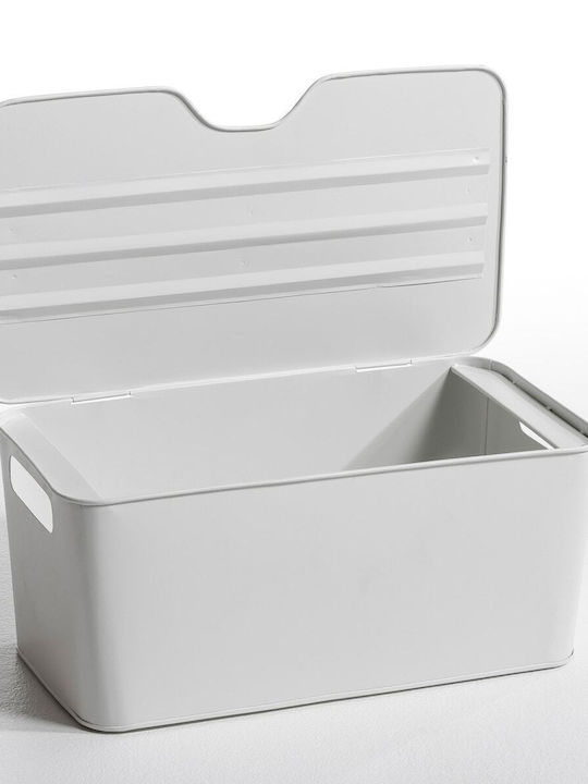 Am.Pm Metalic Cutie de Depozitare cu Capac Alb 40x20x20cm 1buc