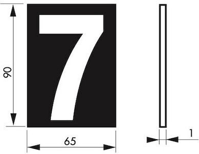 Thirard Sign with Number in Blue Color 9cm 00967187