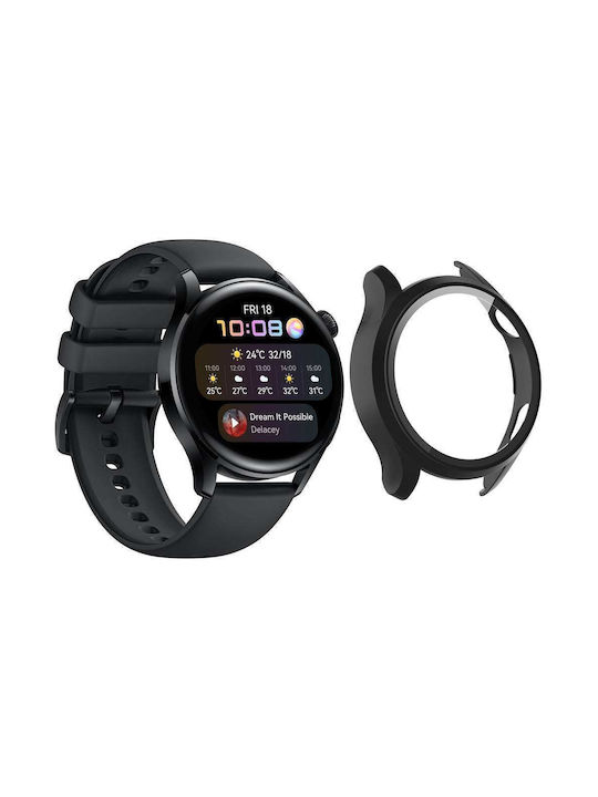 DEFENSE Frame Silikonhülle in Schwarz Farbe für Huawei Watch GT 3 46mm