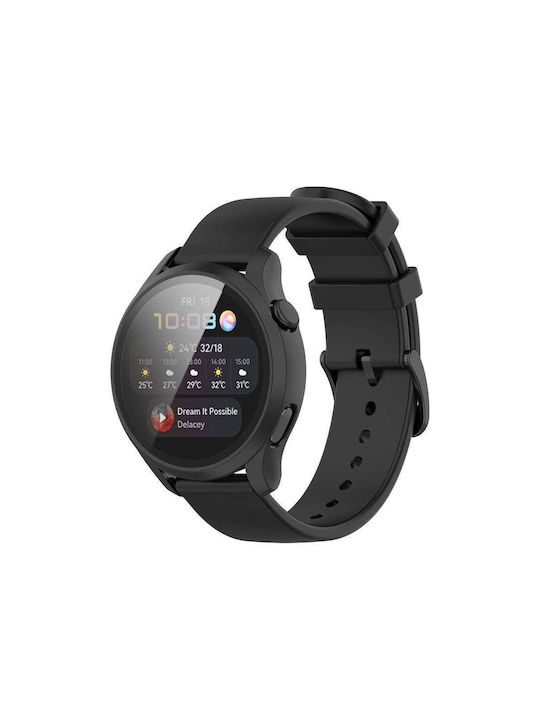 DEFENSE Frame Silikonhülle in Schwarz Farbe für Huawei Watch GT 3 46mm