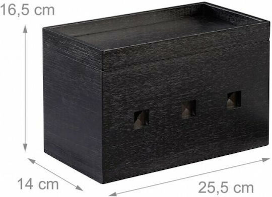 Relaxdays Cable Box Μαύρο 10024672 1τμχ