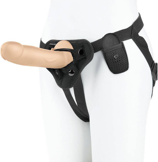 Pegasus Harness with Dildo and Vibration in skin color