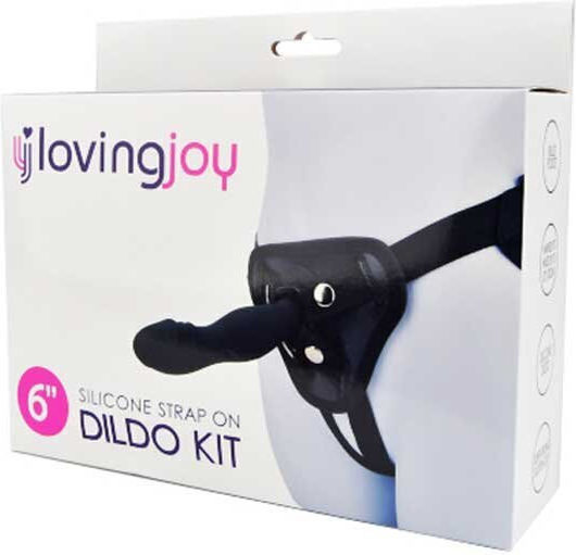 Loving Joy Harness with Dildo in Black Color