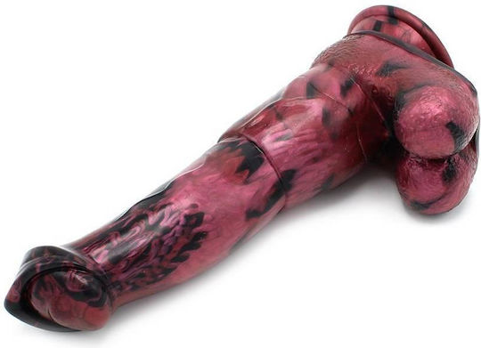 Kiotos Monstar Ρεαλιστικό Dildo με Όρχεις Κόκκινο 24.5cm