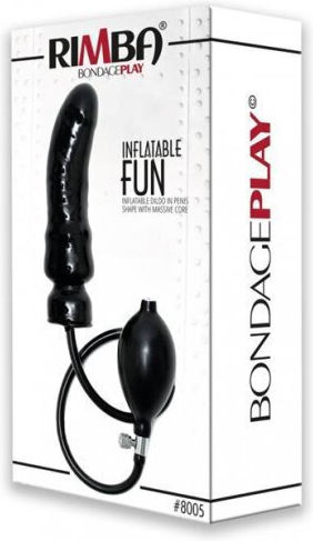 Rimba Ρεαλιστικό Dildo Φουσκωτό Μαύρο 15cm