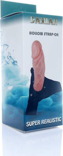 Gurtzeug mit Dildo in Hautfarbe