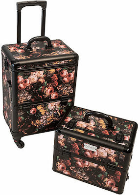 Metallic Cosmetic Case Wheeled H71xW36xD25cm